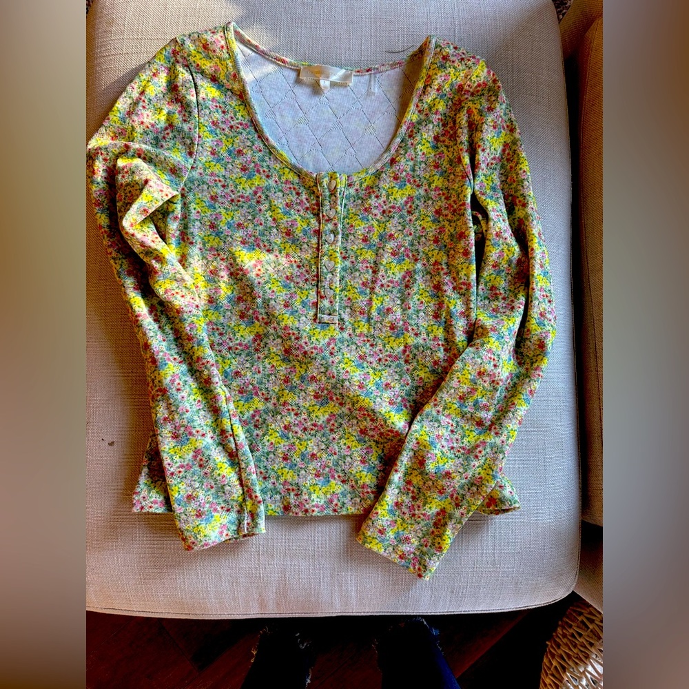 LoveshackFancy Anaya Floral Henley Top